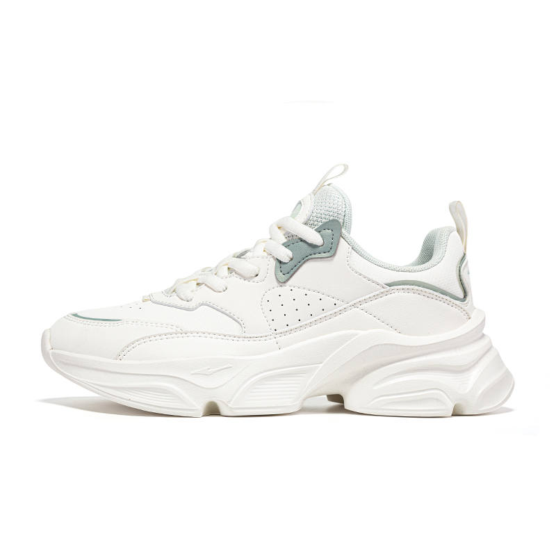 Erke Comfortable And Trendy Cushioning Breathable Cushioning Breathable Low top Casual Shoes Women's White
