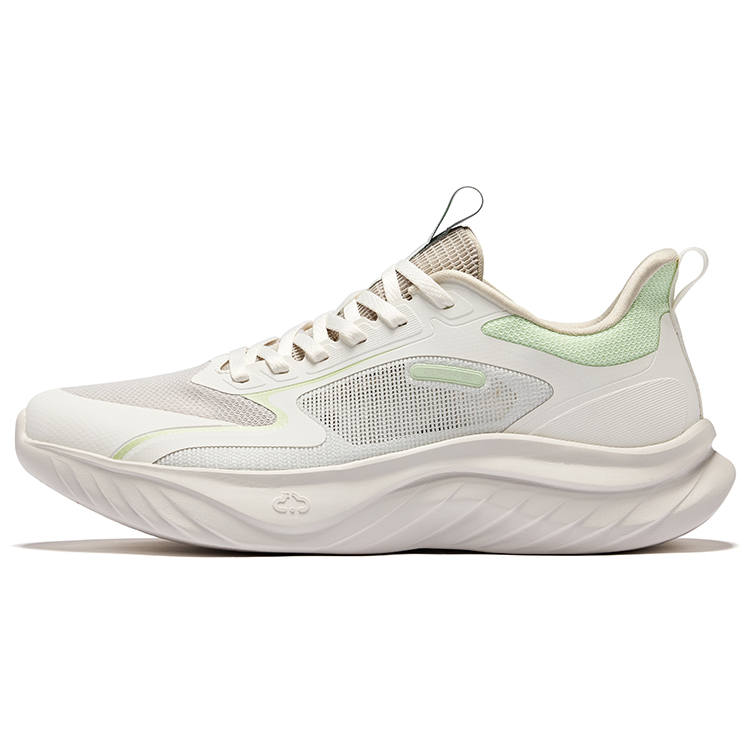 Erke Lingfeng Running Shoes Men's Low Top Wild Gray Microcrystal White