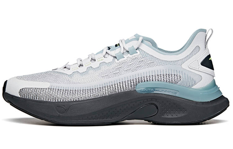 Anta Premium Speed Cushioning Slip Resistant Abrasion Resistant Breathable Low top Running Shoes Men's Gray Blue