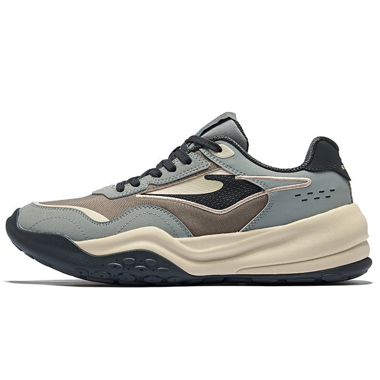 Erke Low top Casual Shoes Men's Dry Wood Gray Medium Gray