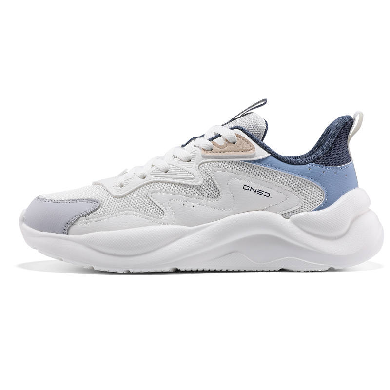 361° Breathable, Abrasion Resistant, Lightweight Low top Sprint Running Shoes Men's White Blue