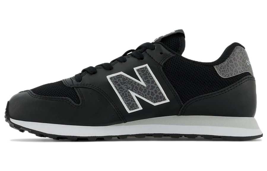 New Balance New Balance NB 500 Textile, Leather Athleisure Low top Running Shoes Women's Black Gray