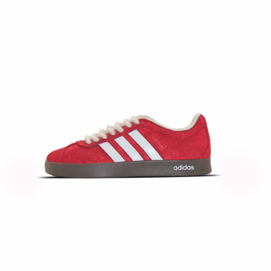 Adidas Adidas VL COURT 2.0 Slip Resistant Abrasion Resistant Low top Skateboard Shoes Unisex Red