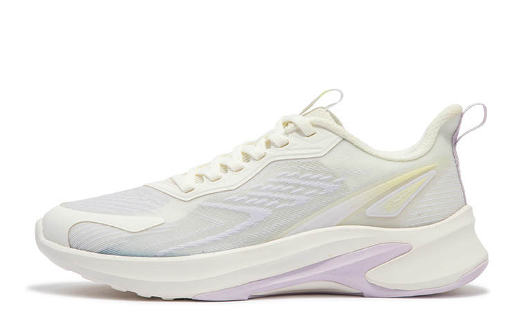 361° Sharp Tooth Collection Slip Resistant, Abrasion Resistant, Breathable Low top Running Shoes Women's White Purple