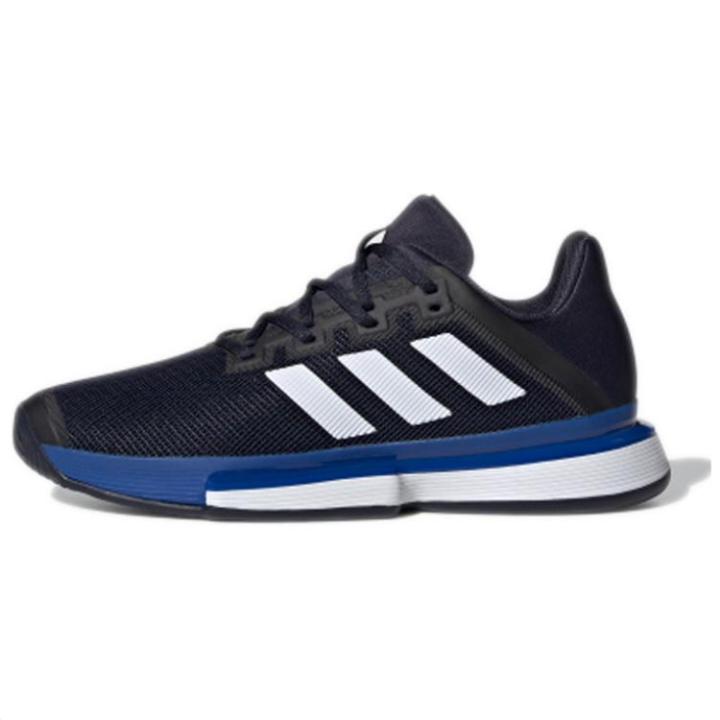 Adidas Adidas Solematch Bounce Breathable Lightweight Low top Running Shoes Unisex Black Blue