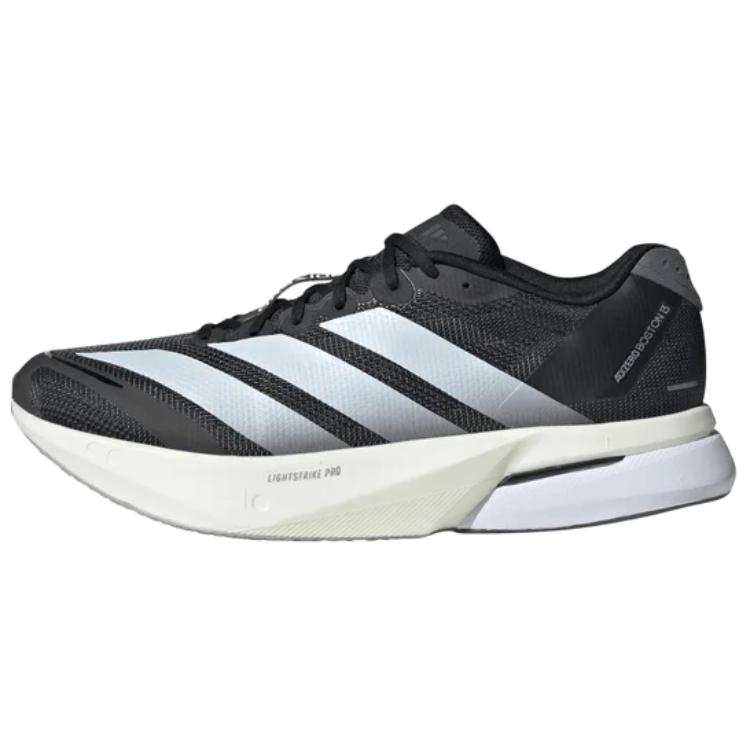 Adidas Adidas Adizero Boston 13 PU, Textile Breathable Low top Running Shoes Men's Black