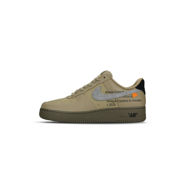 Nike Nike Air Force 1 Slip Resistant Abrasion Resistant Low top Skateboard Shoes Unisex Gray Brown