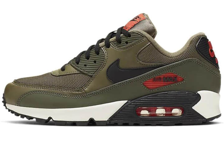 Nike Nike Air Max 90 Medium Olive Black Team Orange