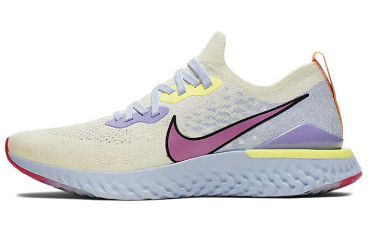Nike Nike Epic React Flyknit 2 Slip Resistant Lightweight Non slip Lightweight Low top Marathon Running Shoes Unisex