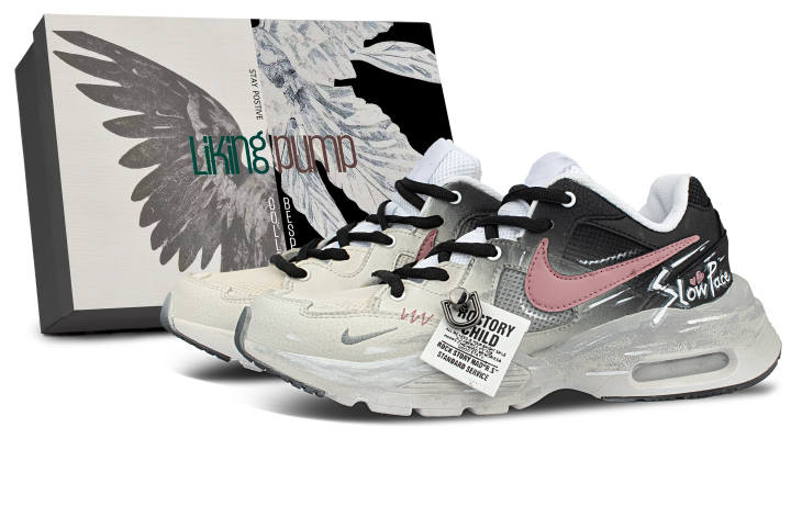 Nike Nike Air Max Fusion Fabric Cushioning Low top Casual Running Shoes Unisex Peach