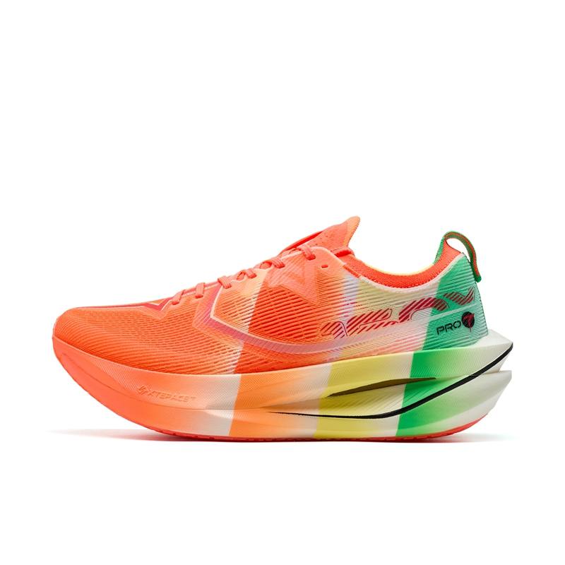 XTEP 160X 7.0PRO Low top Marathon Long Distance Running Racing Running Shoes Men's Laser Red Island Green