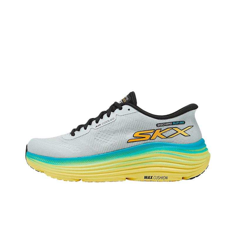 Skechers MEN'S GO Comfortable Mesh Cushioning Low top Running Shoes Men's Gray Blue