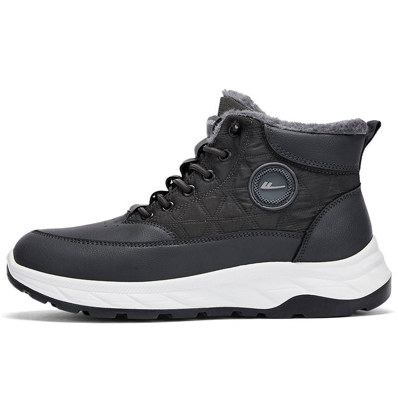 Warrior Fleece Lined, Comfortable, Classic And Versatile Height Increasing Thermal High top Casual Shoes Men's Gray
