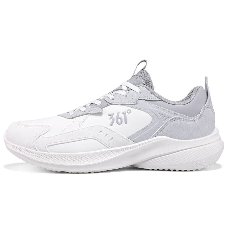 361° Wear resistant And Lightweight Low top Running Shoes Men's White Gray