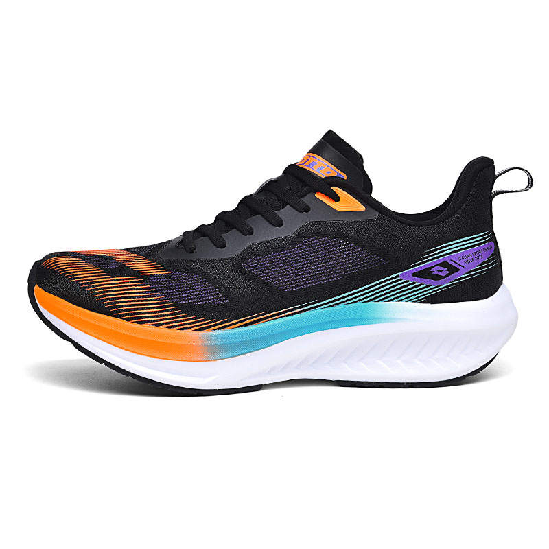 LOTTO Running Shoes Men's Low Top Black/Orange/Blue