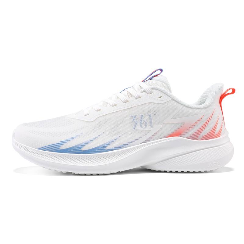 361° Abrasion Resistant Breathable Low top City Commuting Running Shoes Men's White Red Blue
