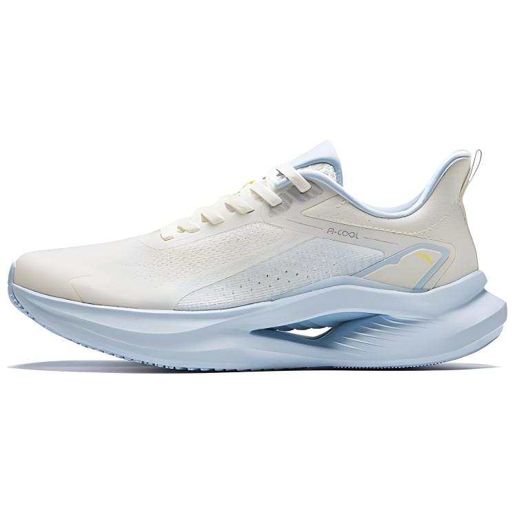 Anta Breathing Run Versatile Fabric Cushioning Breathable Lightweight Low top Casual Running Shoes Women's White Blue
