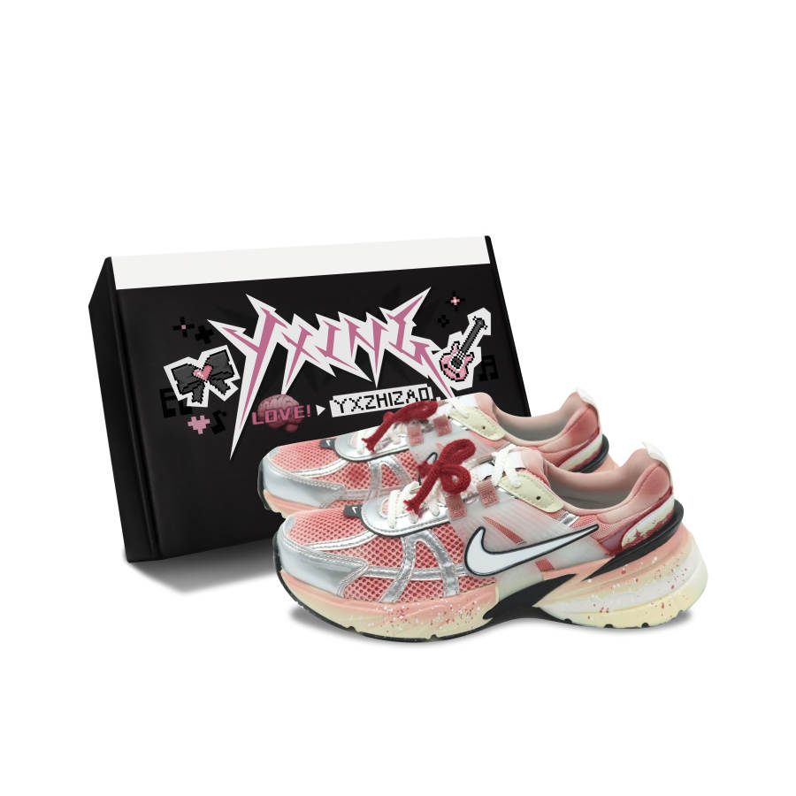 Nike Nike V2K Run Low top Casual Running Shoes Women's Silver Red