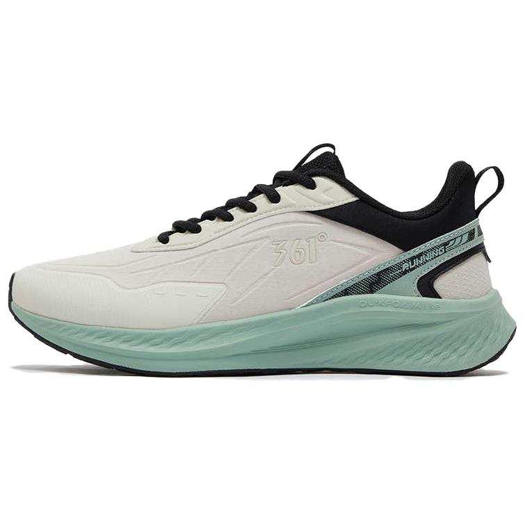 361° Mesh, Synthetic Leather Cushioning Slip Resistant Rebound Low top Sprint Running Shoes Men's Gray Green