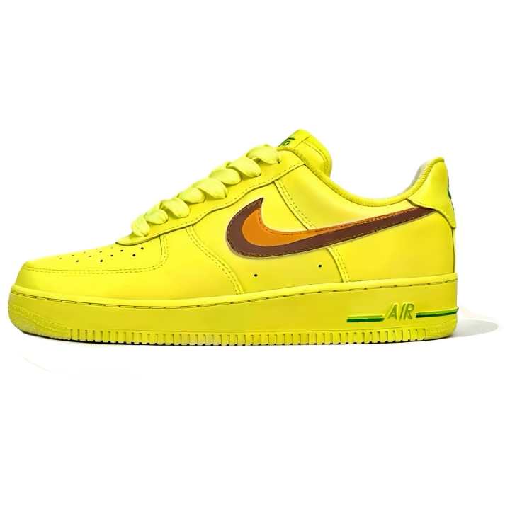 Nike Nike Air Force 1 Melting Avocado, Sponge Baby Hand Drawn Graffiti, Cute Style Couple Slip Resistant Abrasion Resistant