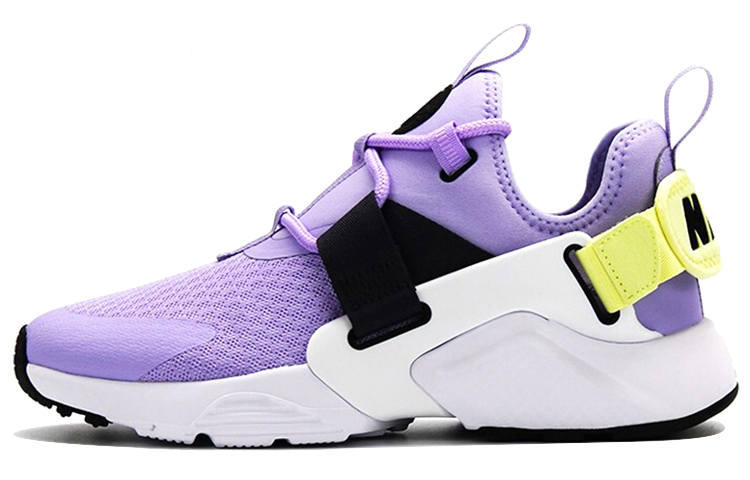 Nike Nike Huarache City Fabric Cushioning Low top Marathon Running Shoes Women's Purple Black Yellow