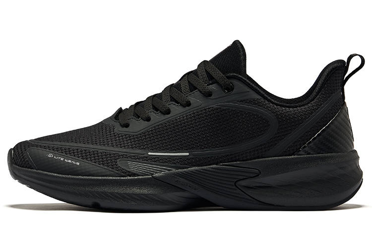 Erke Cushioning Breathable Cushioning Breathable Low top Sprint Running Shoes Men's Jet Black