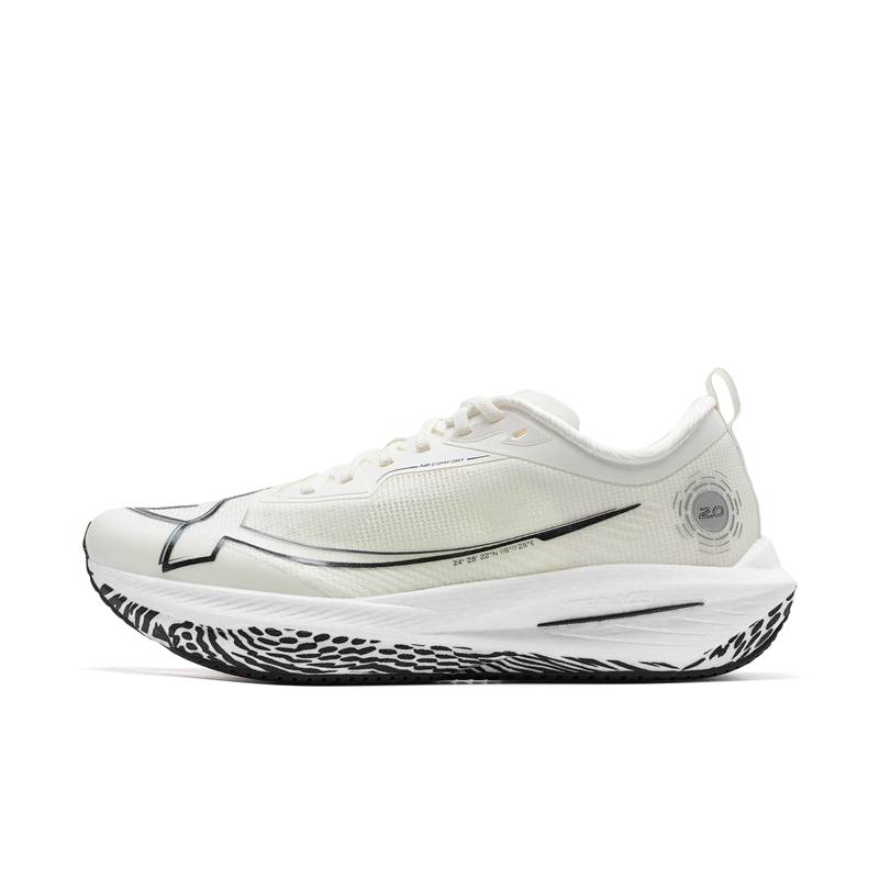 XTEP Integrated Molding 2 Cushioning, Wear Resistant Low top Running Shoes Men's Canvas White/Black