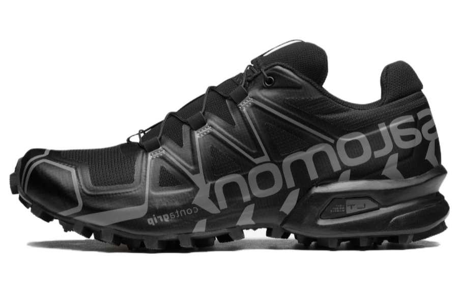 SALOMON Speedcross Offroad Comfortable Low top Running Shoes Unisex Black Gray