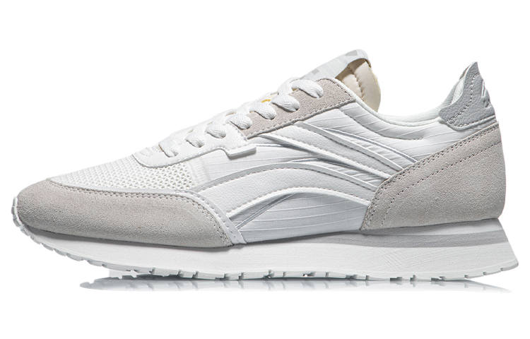 Li-Ning Li Ning ChengFeng Cushioning Slip Resistant Abrasion Resistant Lightweight Low top Running Shoes Men's Mist White