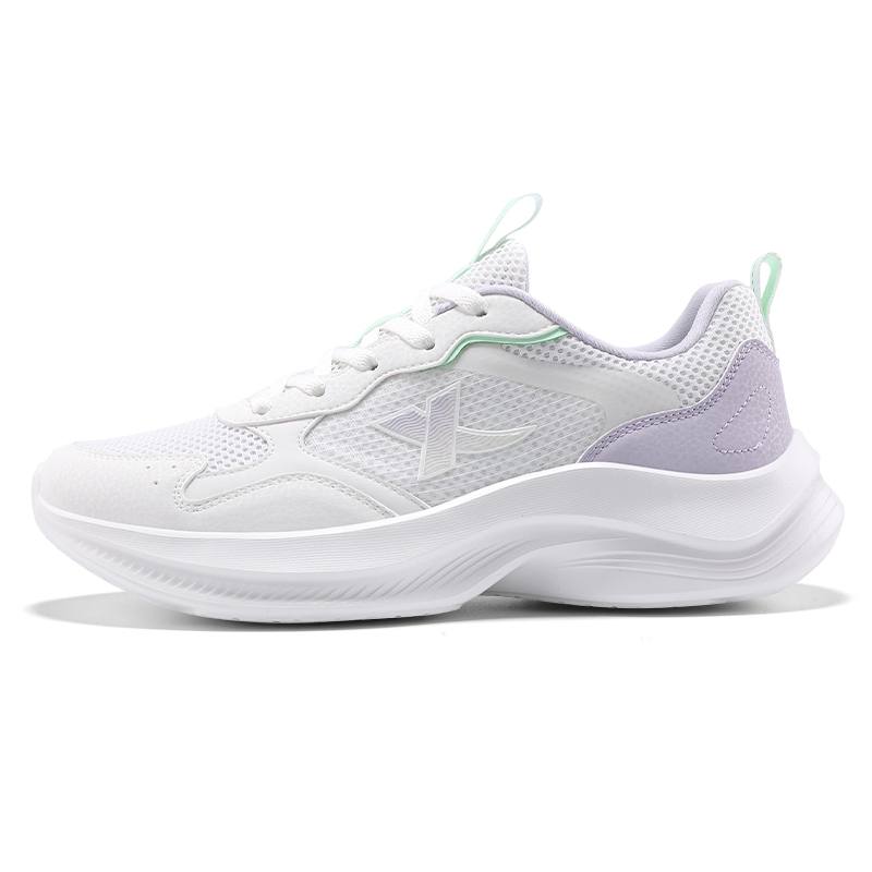 XTEP Cushioning Breathable Lightweight Low top Casual Running Shoes Women's White Purple