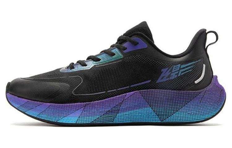 QIAODAN Flying Shadow 3.0 Slip Resistant Rebound Low top Running Shoes Men's Black Purple