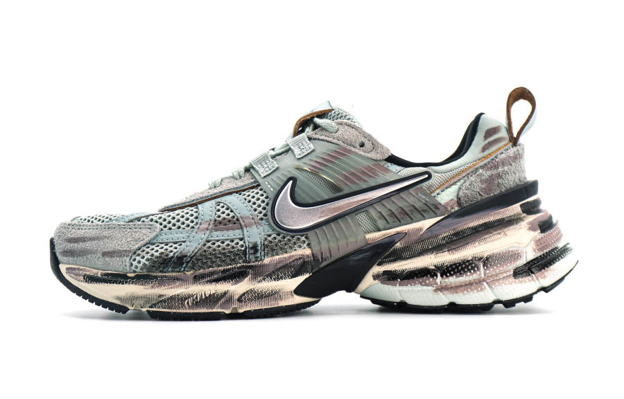 Nike Nike V2K Run Slip Resistant Abrasion Resistant Low top Running Shoes Women's Gray