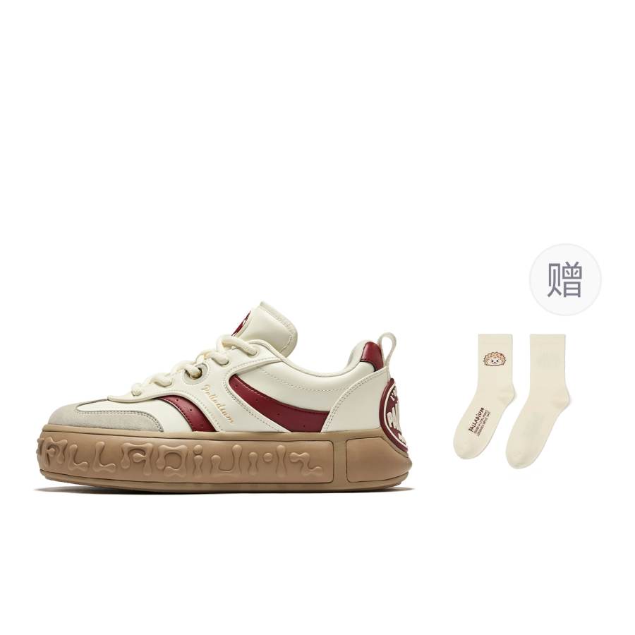 Palladium German Army Trainers Music Note Shoes Low top Skateboard Shoes Unisex Red White