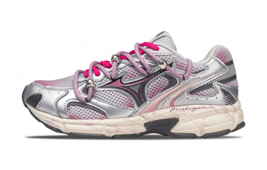 Mizuno Speed 2K Cushioning Abrasion Resistant Breathable Low top Running Shoes Unisex Silver Pink