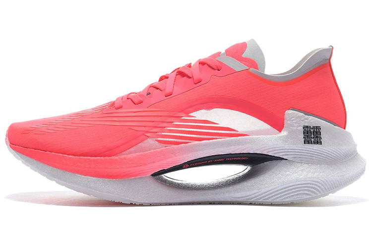 Li-Ning Li Ning Shadow 1.0 Cushioning Slip Resistant Breathable Lightweight Low top Running Shoes Women's Neon Fruit Red