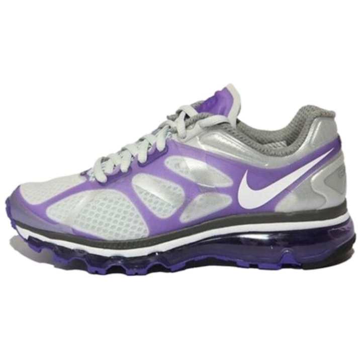 Nike Nike Air Max 2012 Low top Running Shoes Women's Gray Purple