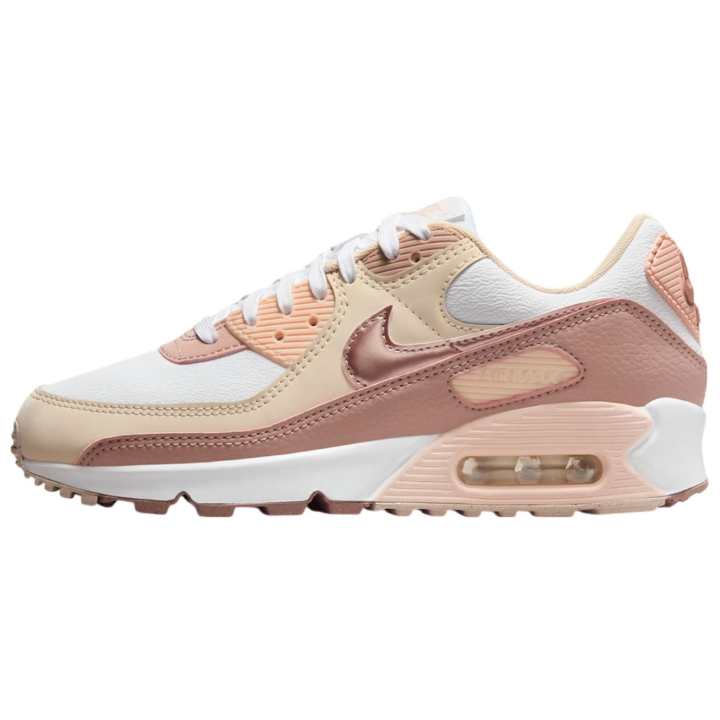 Nike Nike Air Max 90 Low top Casual Running Shoes Women's White Pink