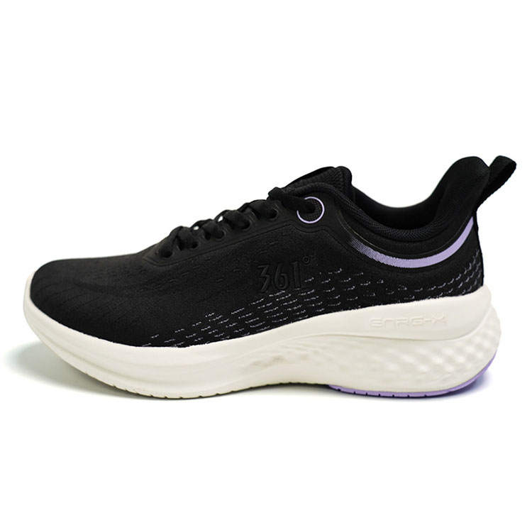 361° Slip Resistant And Abrasion Resistant Coverage Low top Casual Running Shoes Women's Black Purple