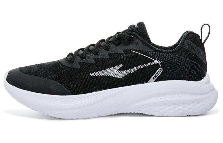 Erke Comfortable Cushioning Lightweight Cushioning Lightweight Low top Running Shoes Women's Black White