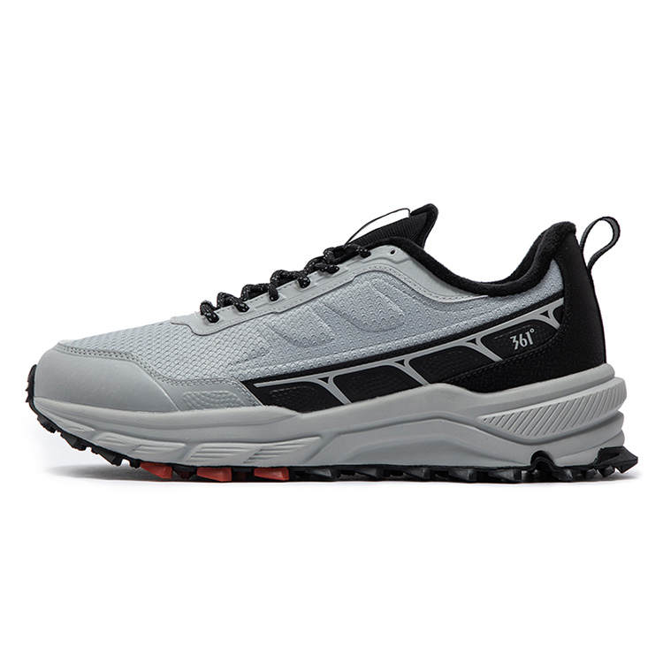 361° Slip Resistant Abrasion Resistant Low top Casual Running Shoes Men's Recycling Gray