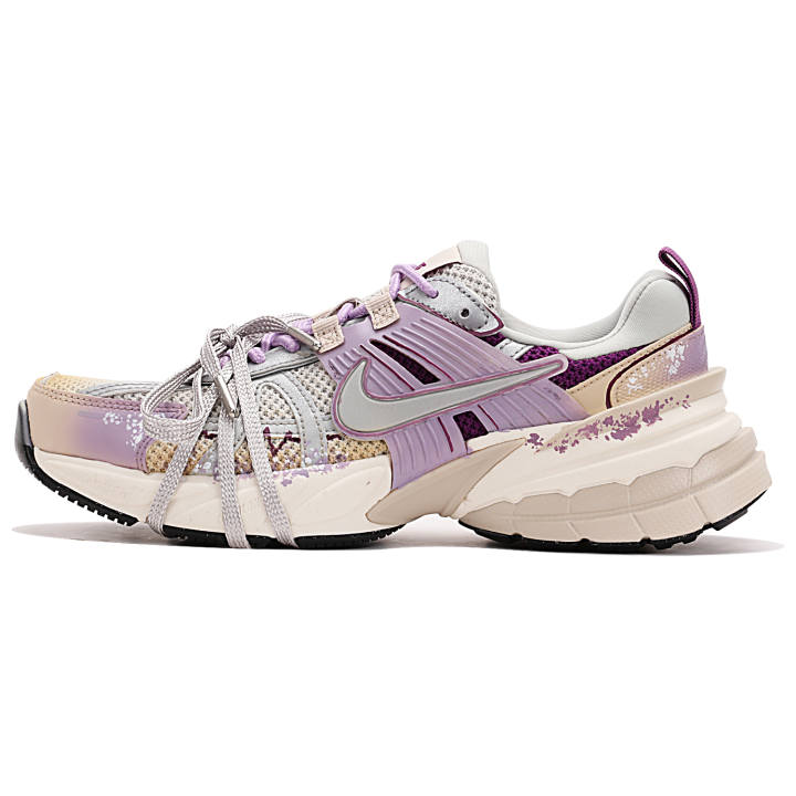 Nike Nike V2K Run Cushioning Slip Resistant Low top Running Shoes Women's Taro Purple
