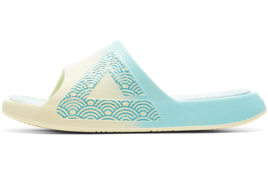 PEAK PEAK Chinese Original Collection Slide Slippers Men's Light Yellow Forward Blue