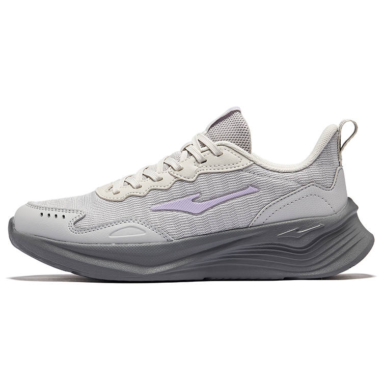 Erke Beling Abrasion Resistant Breathable Low top Running Shoes Women's Mist Gray Wild Gray