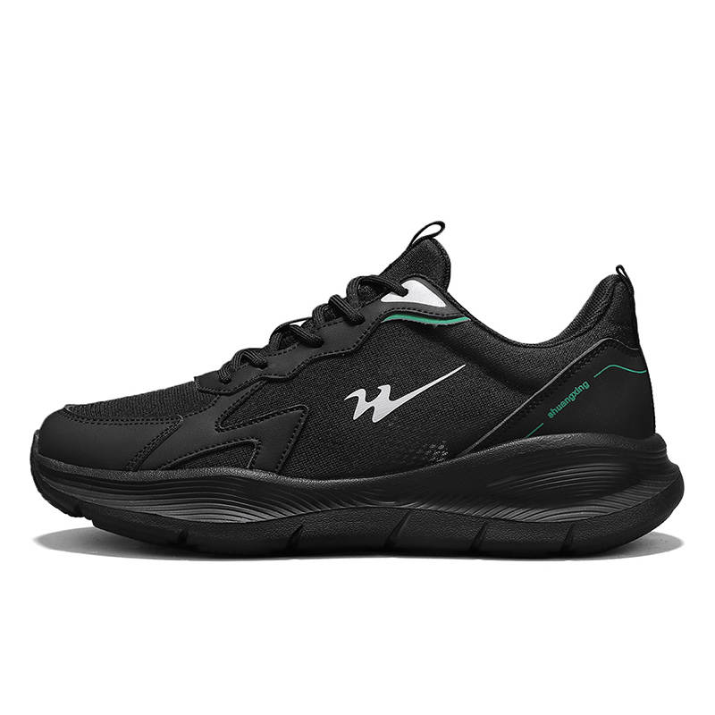 Binary Binary Cushioning Rebound Lightweight Slip Resistant Low top Running Shoes Men's Black