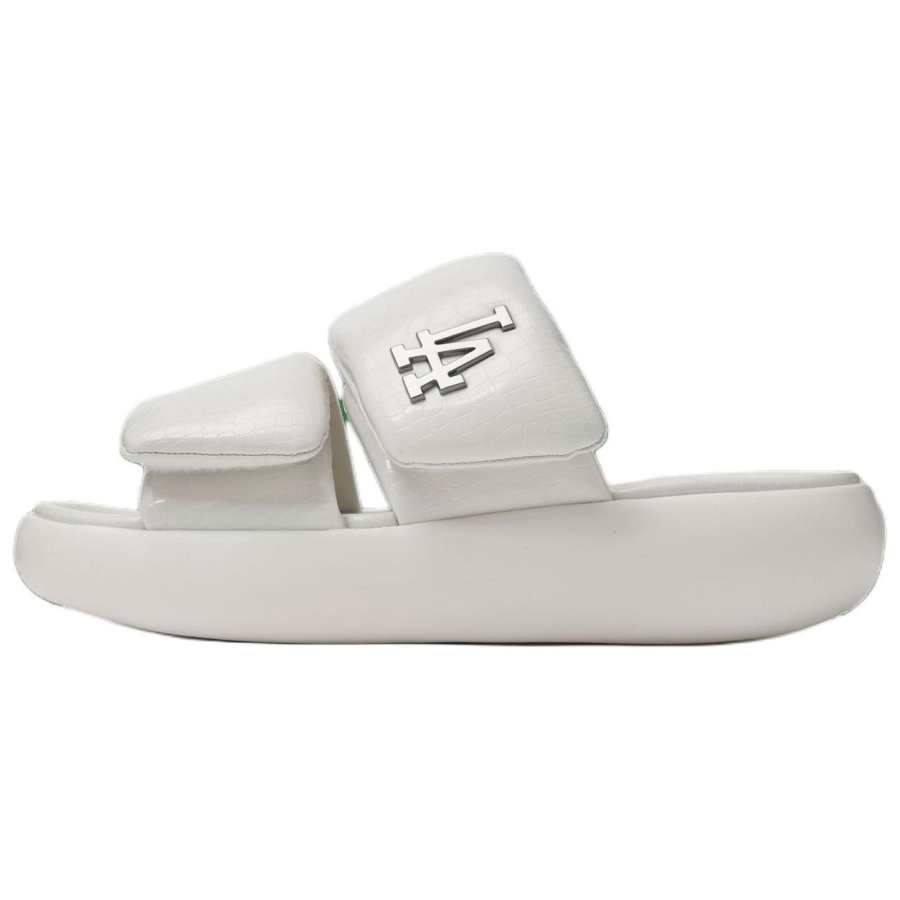 MLB LA DODGERS Slip Resistant Abrasion Resistant Slide Slippers Unisex White