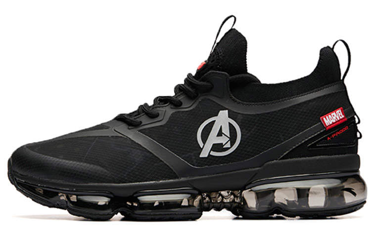 Anta x MARVEL Nylon Slip Resistant Abrasion Resistant Low top Air Cushion Running Shoes Men's Black