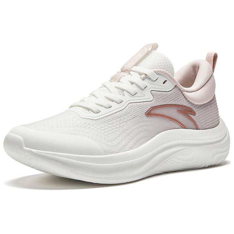 Anta Divine Journey Fabric Slip Resistant Abrasion Resistant Low top Running Shoes Women's White Gray