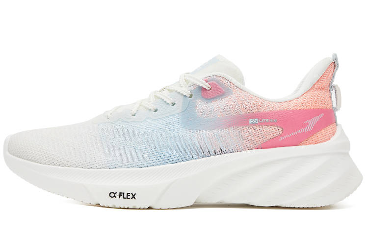 Erke Qi Tan Lite 2.0 Carbon Plate Technology Fabric Cushioning Slip Resistant Low top Running Shoes Women's White Blue
