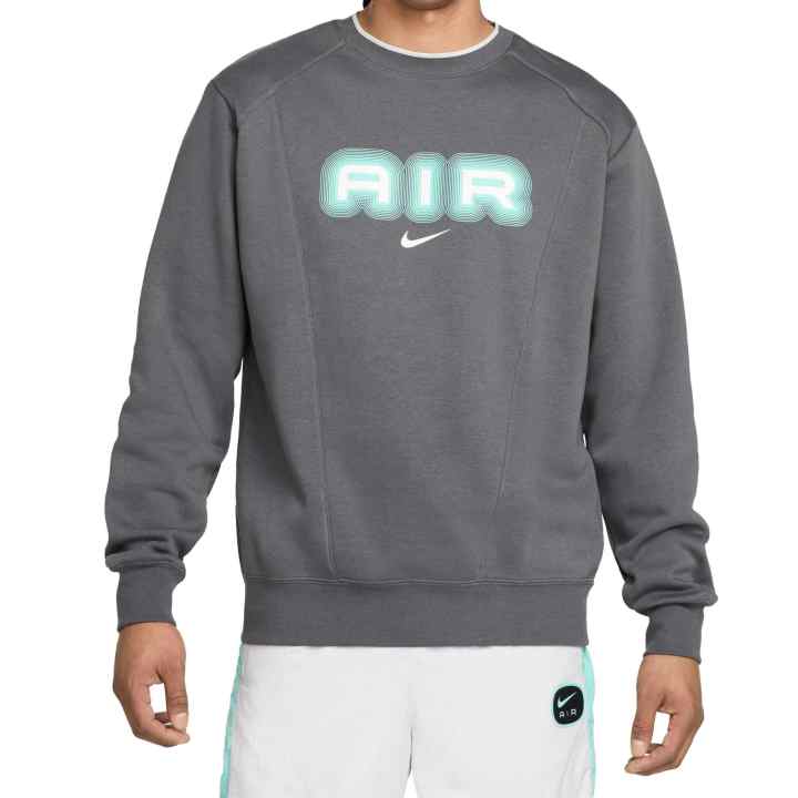 Nike Nike Air Sweatshirts Men's Iron Gray Crew Neck Moderate Regular