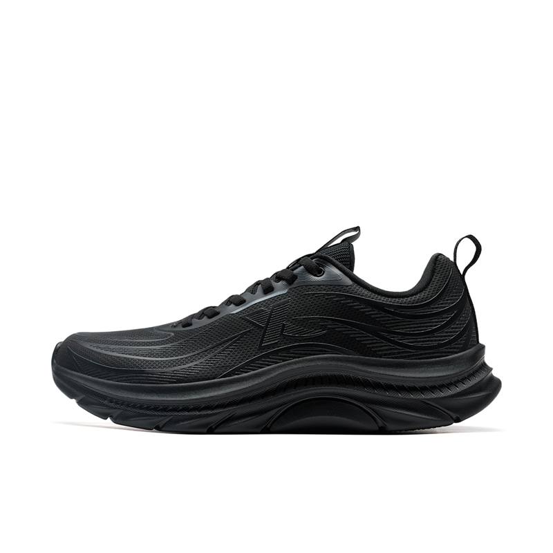 XTEP Abrasion Resistant Slip Resistant Abrasion Resistant Slip Resistant Low top Casual Running Shoes Men's Black